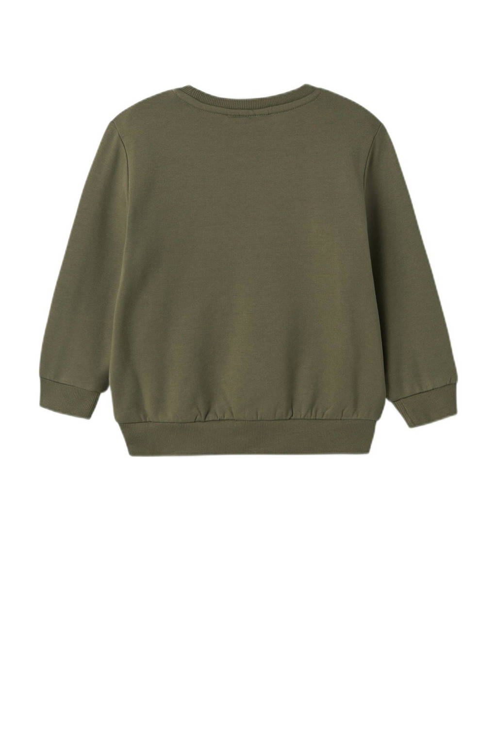 NAME IT sweater NMMVUGO met printopdruk olijfgroen