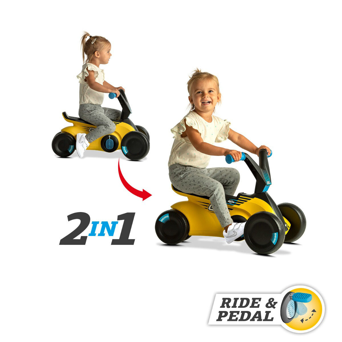 Bergtoys Berg Pedal Gokart GO2 SparX - Yellow
