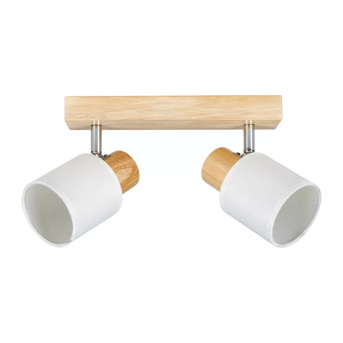 Rampe de spot 2 abat-jours (L37,5 cm) Tissu Blanche