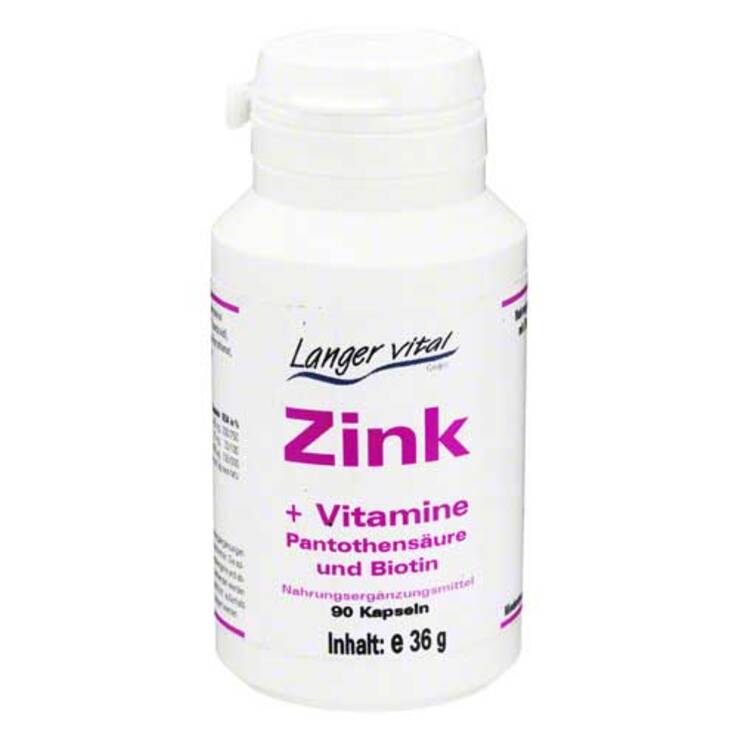 Zink Kapseln + Biotin und Pantothensäure, 90 St