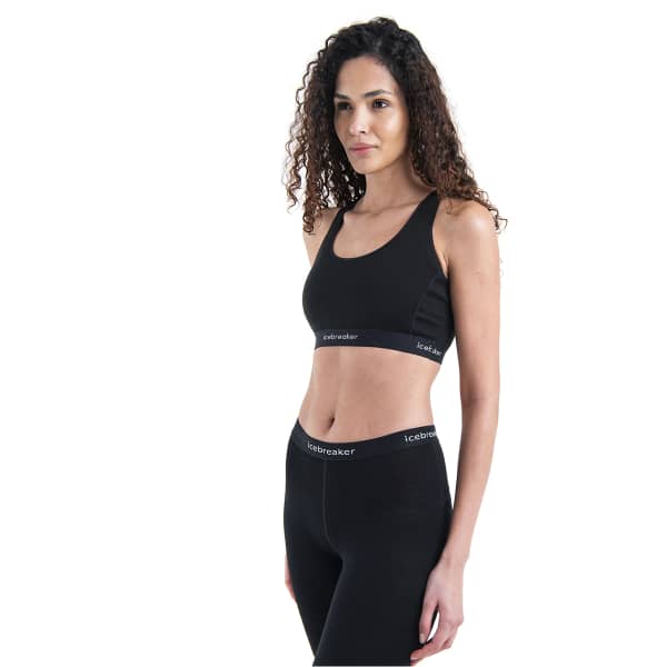Brassière running ICEBREAKER W MERINO 125 ZONEKNIT RACERBACK BRA BLACK