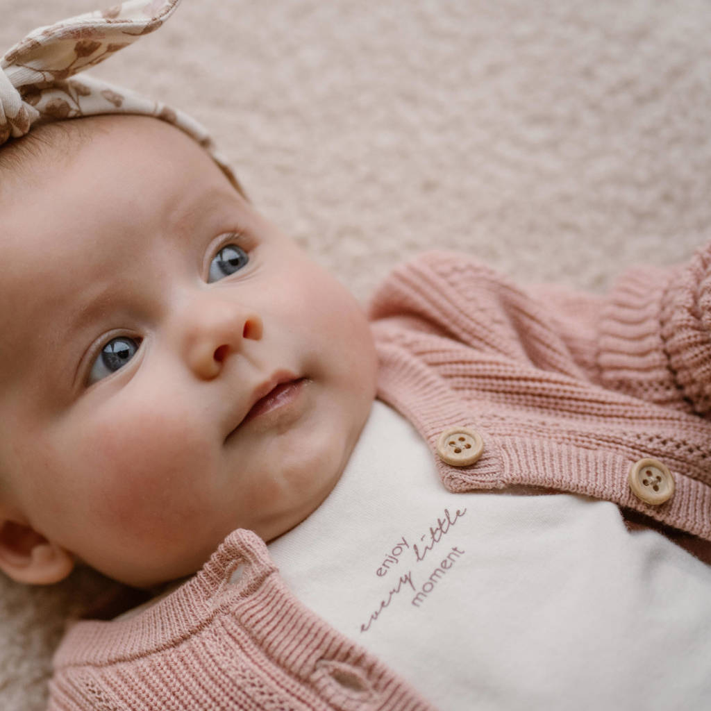 Dirkje baby longsleeve met tekst offwhite