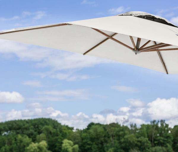 Dehner Ampelschirm Zypern, Holzoptik,