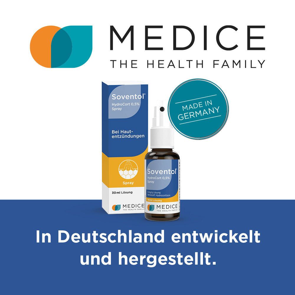 Soventol HydroCort 0,5% Spray bei Hautentzündungen