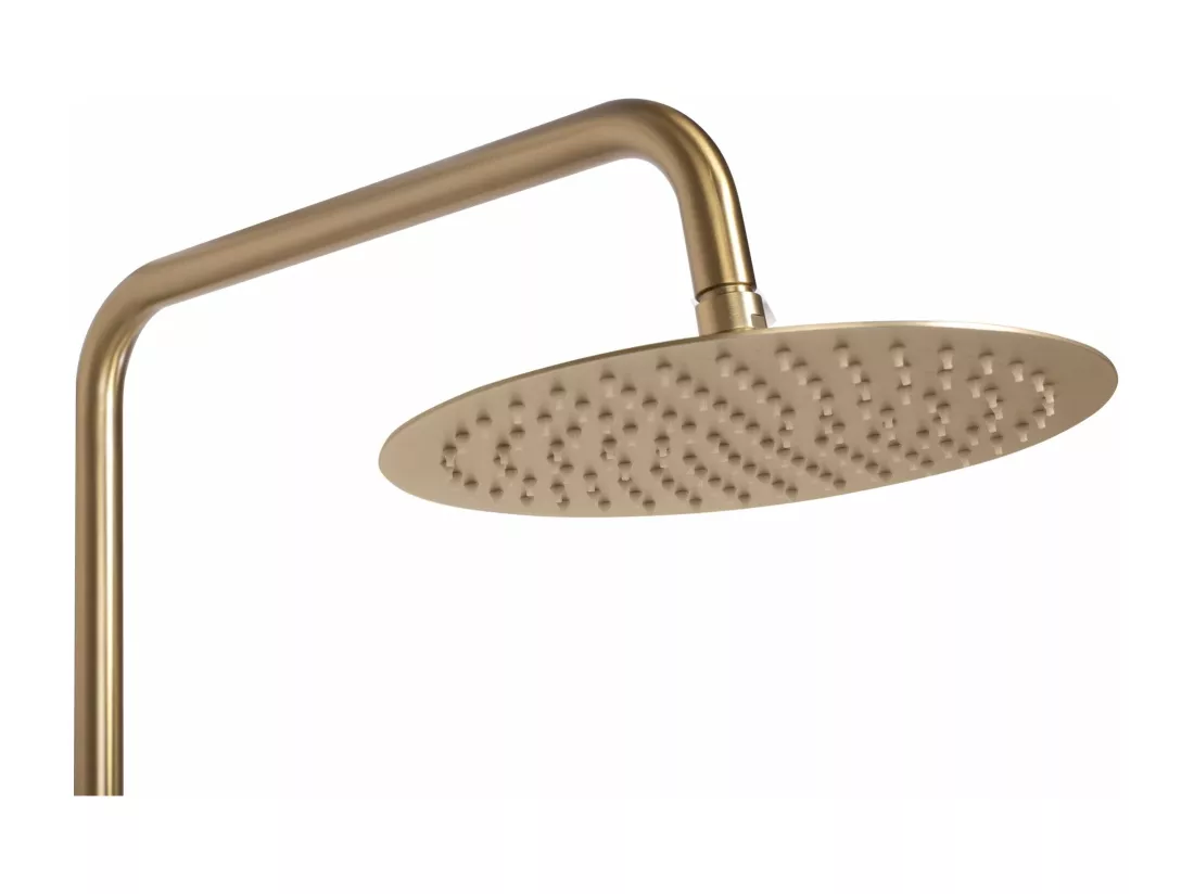 Kit De Douche Avec Thermostat Rea Lungo Termostat Brush Gold