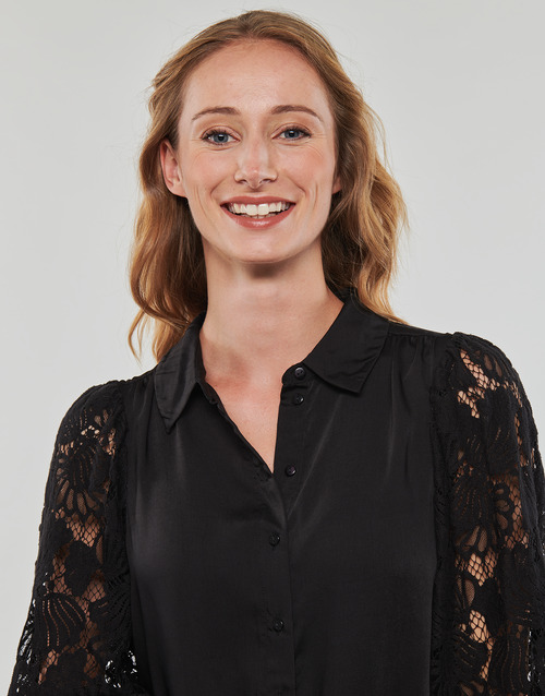 Vero Moda - VMCABENA L/S SHIRT WVN BTQ - Noir