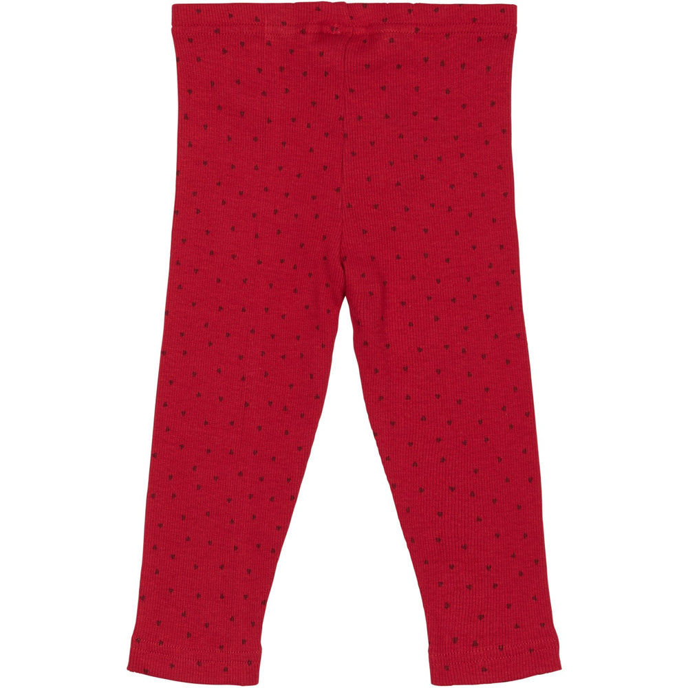 Køb Petit Piao Jet Red/Biking Red Legging Modal Heart