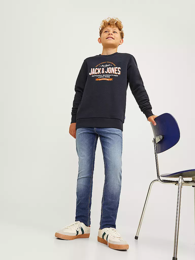 JACK & JONES Jungen Jeans Slim Fit JJIGLENN blau