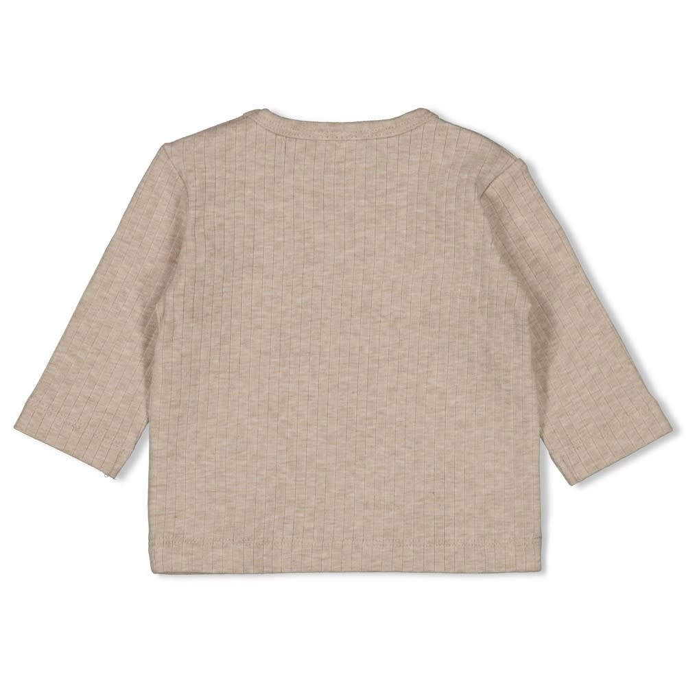Feetje Feetje longsleeve rib - Elephant taupe melange