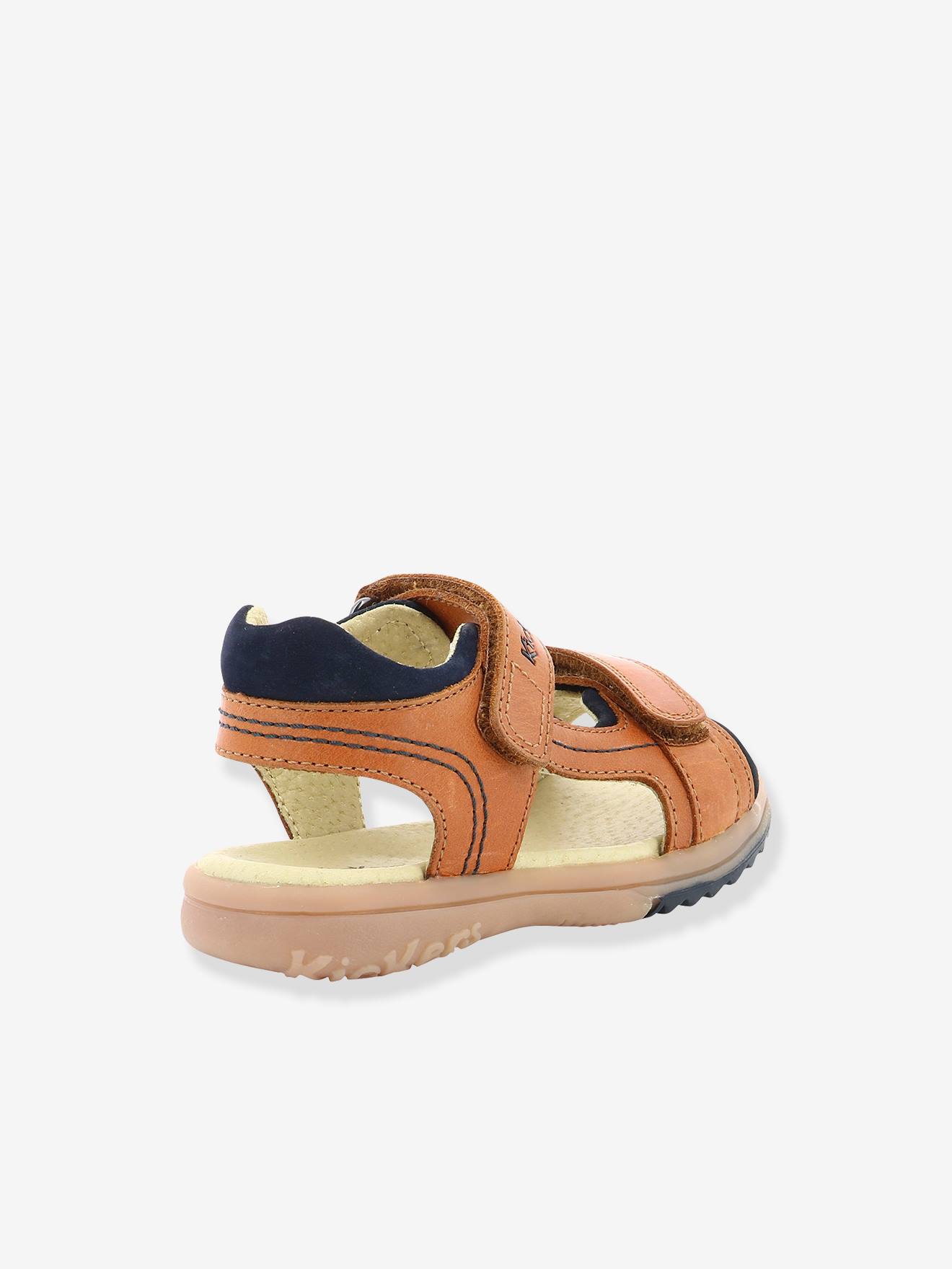 Sandálias Planet KICKERS® Platinum em couro azul marinho
