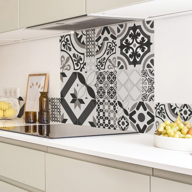 Crédence cuisine Fond de hotte ALU L 60xH 70cm - NAPLES TAUPE 99deco