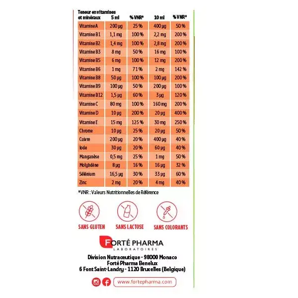 Forté Pharma Multivit' 4G Vitaminas e Imunidade a partir dos 3 anos de idade 150ml