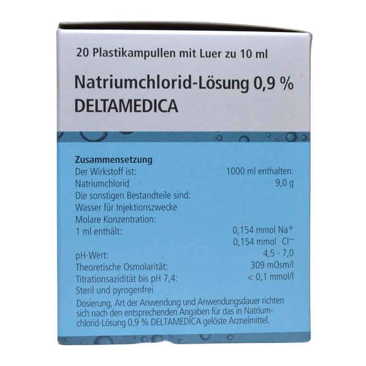 Natriumchlorid-Lösung 0,9% Deltamedica Luer Pl., 20X10 ml