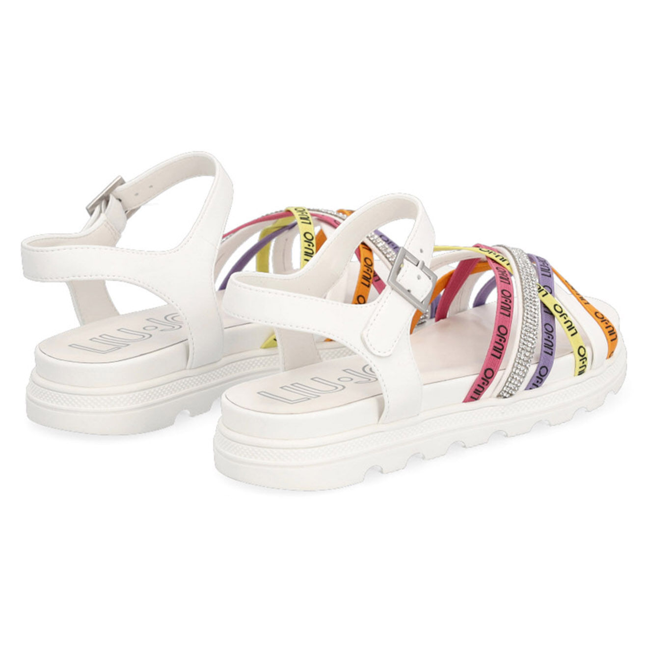 Liu-Jo Sandales en Cuir Desy blanc/multicolore