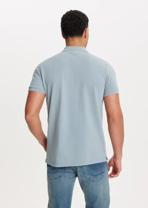 Polo met logo print blauw (BLW.L)