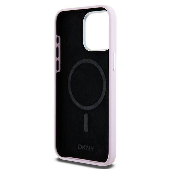 iPhone 14 Pro Max MagSafe Silikon Hülle Case Metal Logo (DKHMP14XSMCHLP) - Rosa