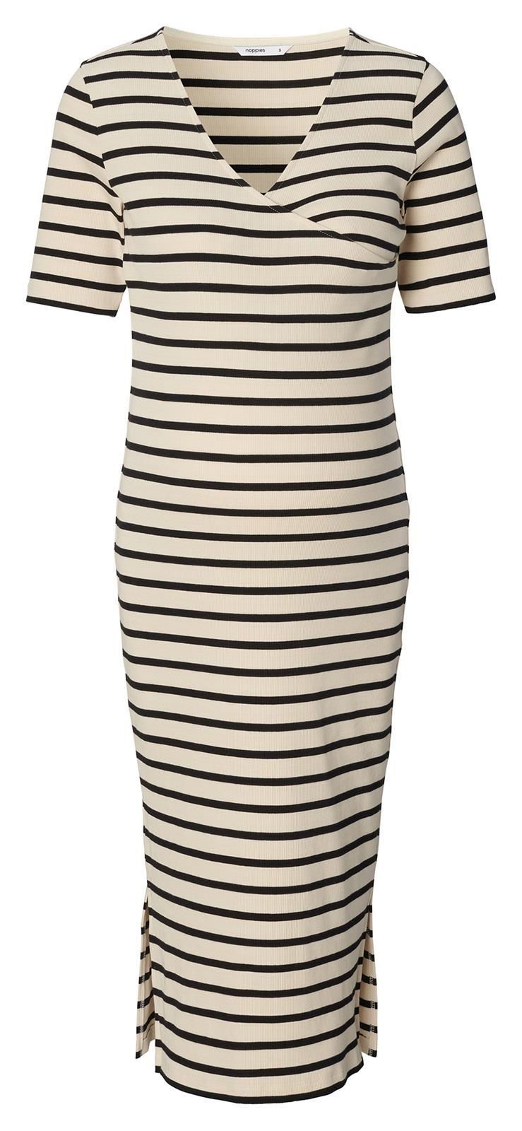 Noppies Maternity Jurk met voedingsfunctie Soiree - Cream Stripe