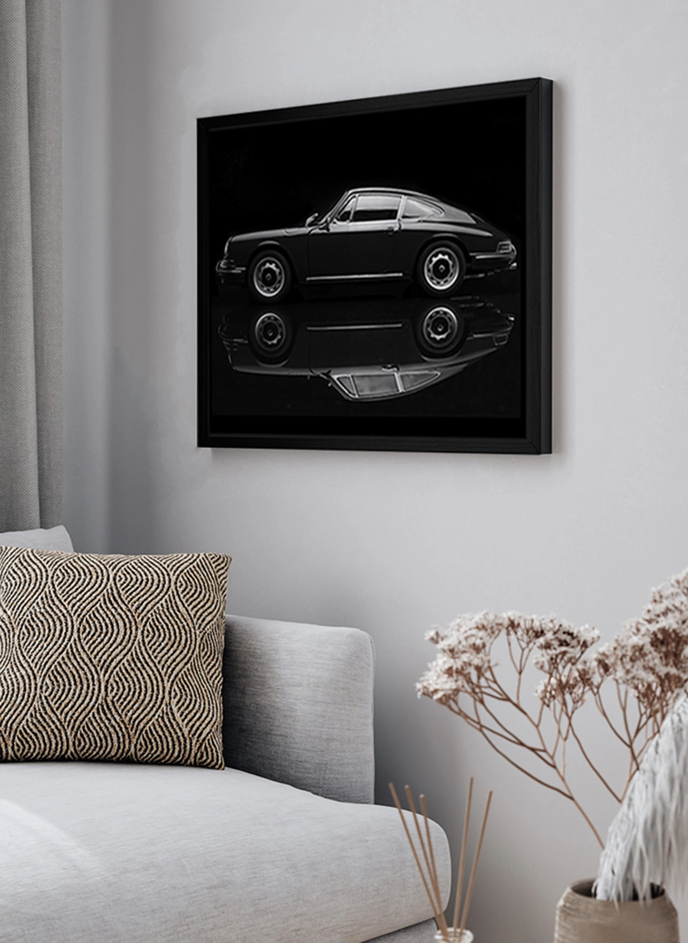 JACOB BADEN Wandbild PORSCHE 911 mit Rahmen