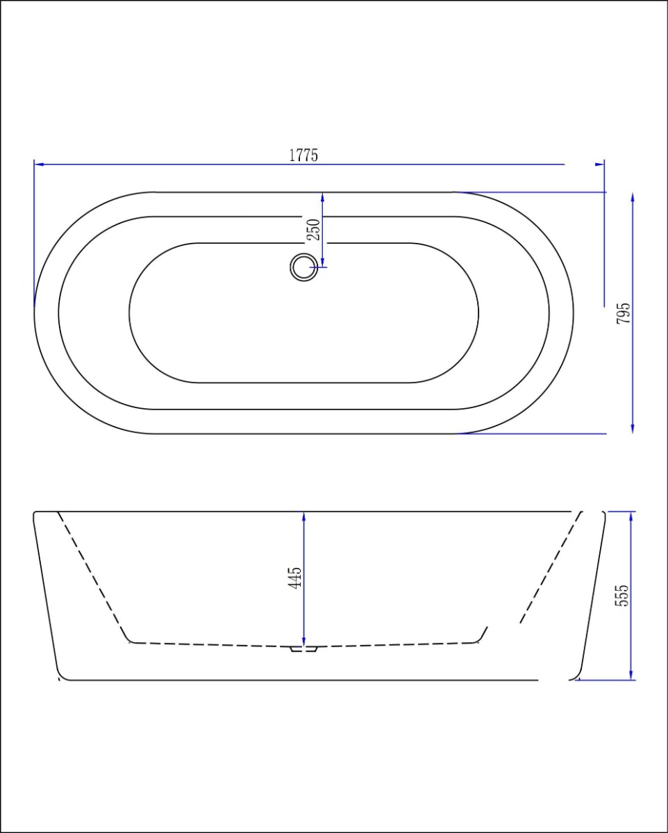 Mueller Musta bubbelbad 178x80cm 12 zwarte aerojets elektrisch zwart