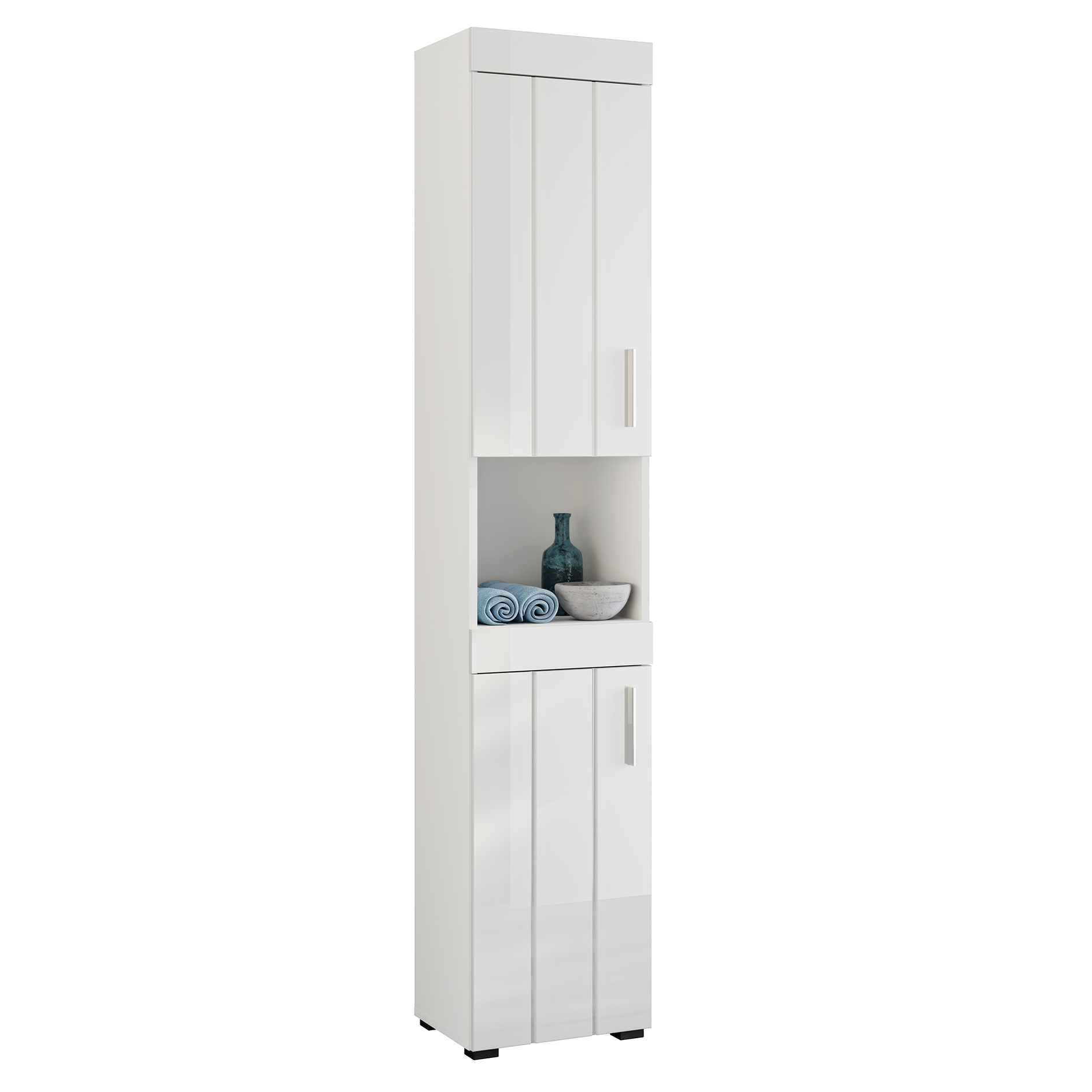 Hochschrank SNOW - weiß Hochglanz-weiß - 36 cm