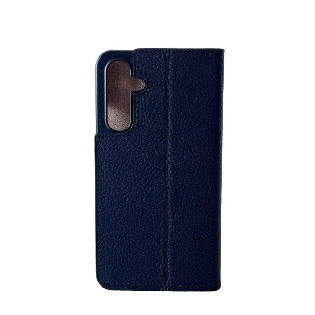 Samsung Galaxy S23 FE Echtleder Book Case Tasche Flip Cover Hand Made (MARCS23FE-M01) - Schwarz