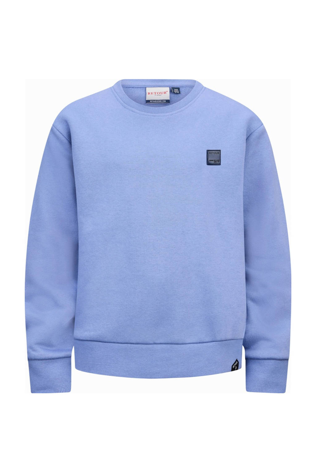 sweater Hakar met backprint blauw