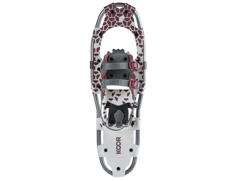 KOOR Schneeschuh Lumi Flex L/XL Dunkelrot Mit Steigeisen aus Manganstahl