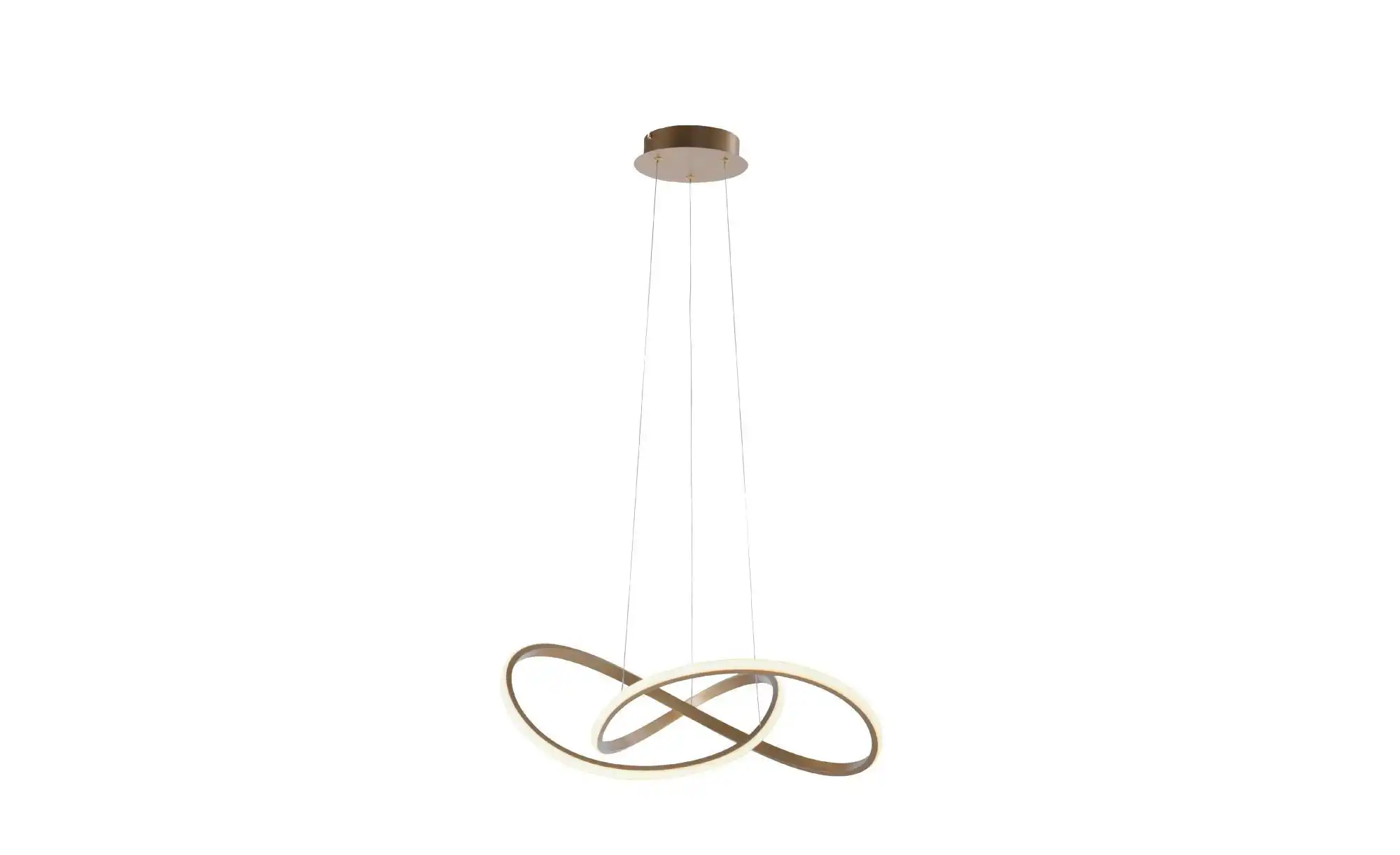 Paul Neuhaus LED-Pendelleuchte, messing-matt, geschwungen