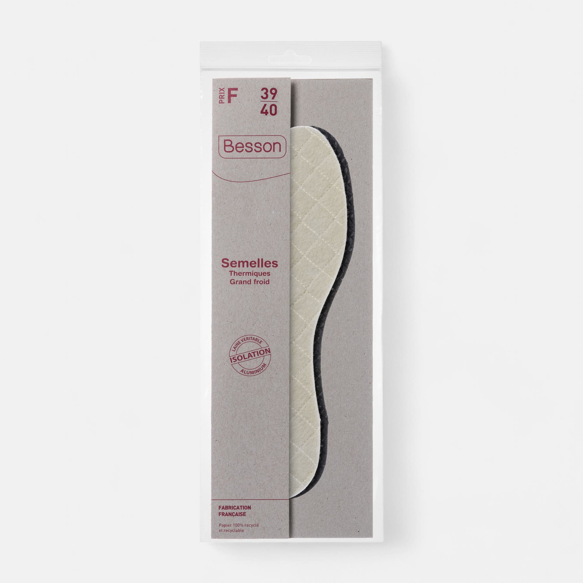 Semelles thermiques 39 40 blanc