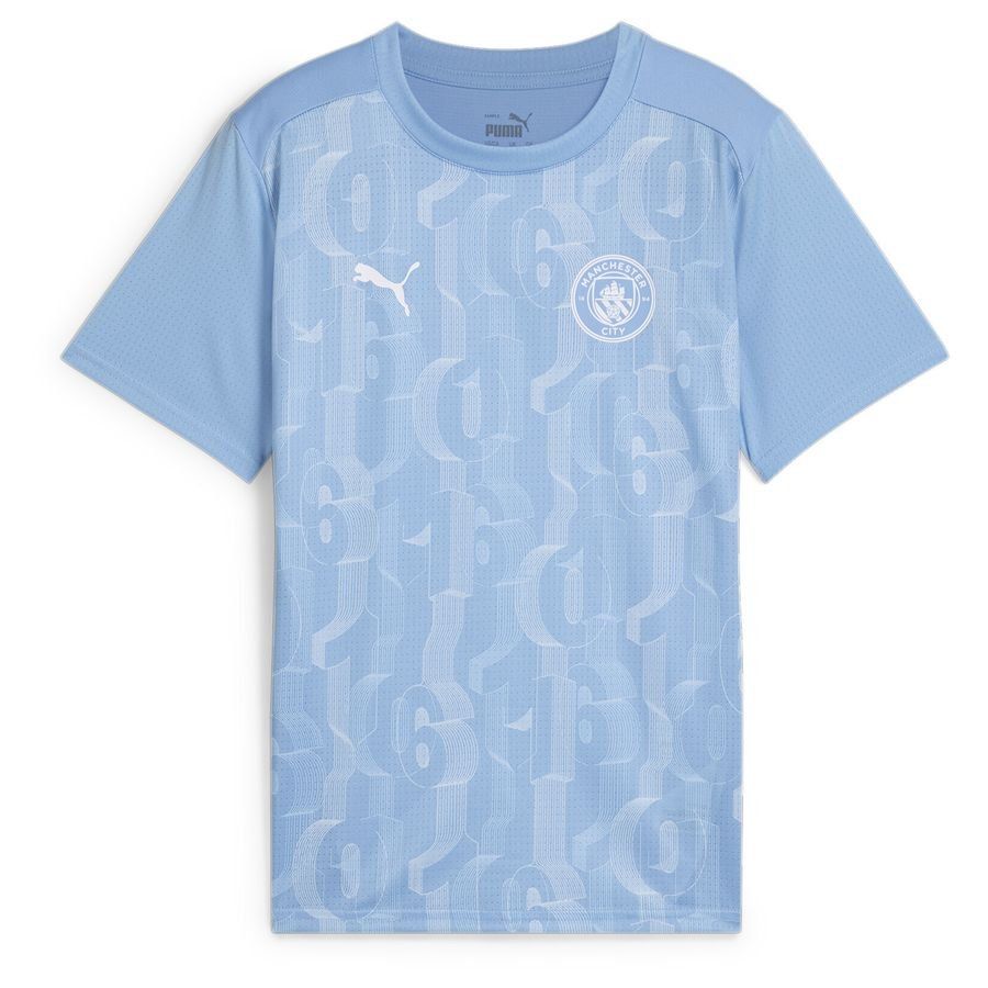 Manchester City T-shirt d'Entraînement Avant-Match - Bleu Clair/Blanc Enfant