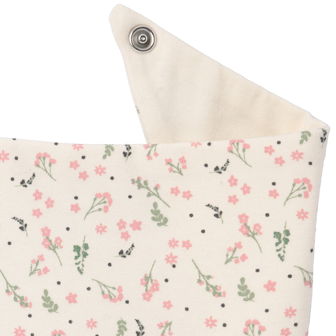 Topomini Baby Bandana mit Blümchen-Allover weiss