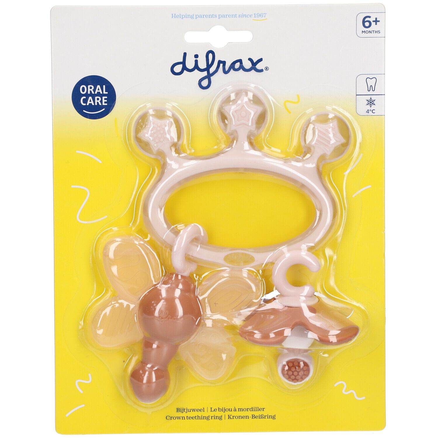 difrax® Beißring Krone +6 Monate