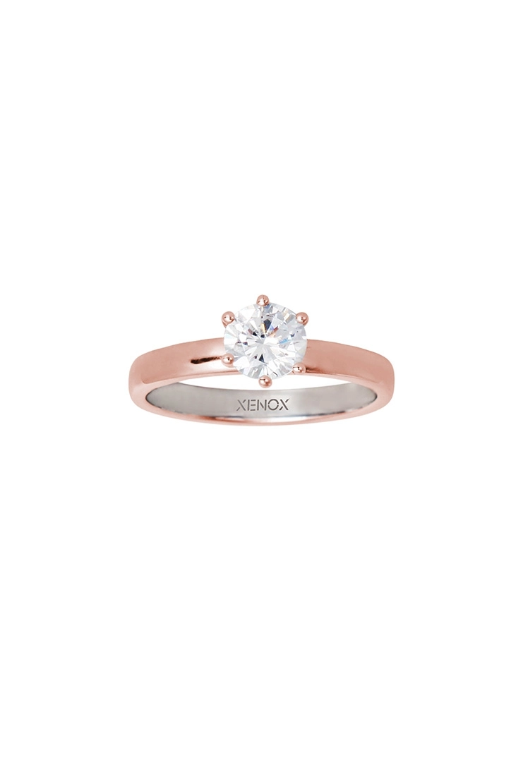 Xenox Damenring Silver Circle rosé XS7356R/50
