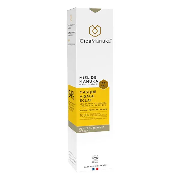 CicaManuka Masque Visage Miel Manuka IAA10+ et Acide Hyaluronique - Tube 100ml