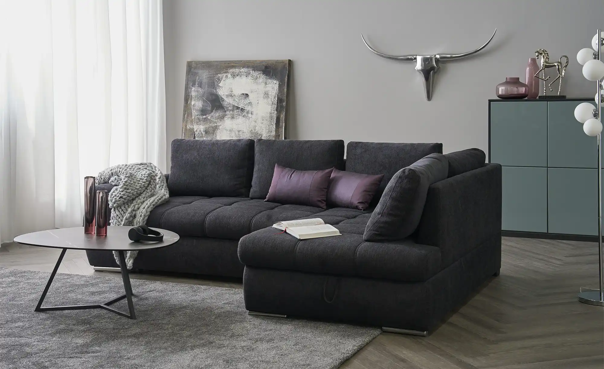 switch Ecksofa aus Flachgewebe Sky