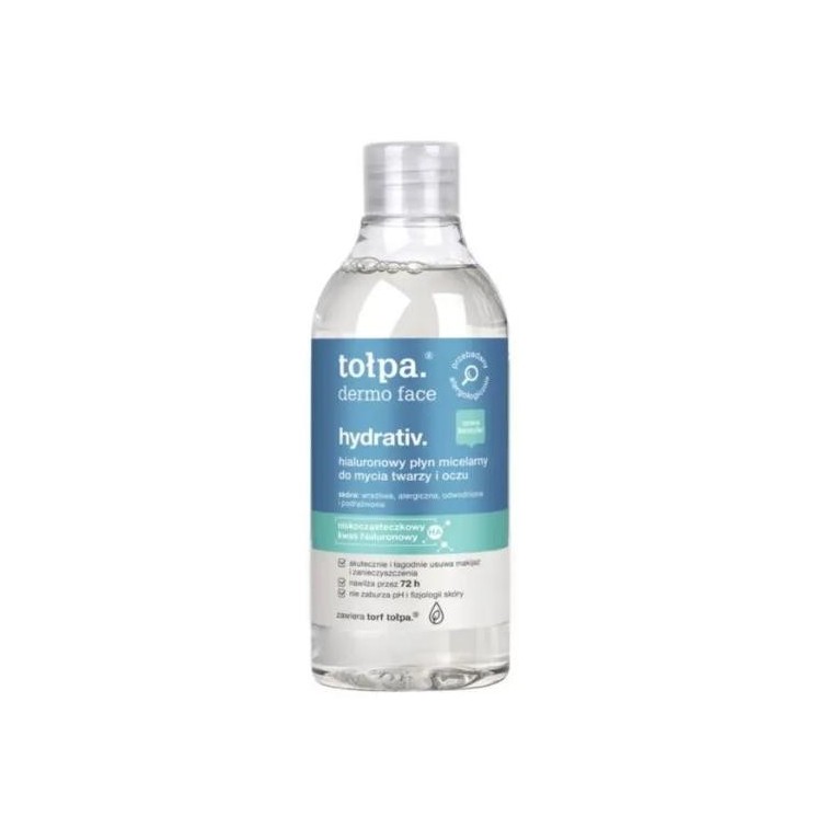 Tołpa Dermo Face Hydrativ. hyaluronic micellaire vloeistof voor het wassen van gezicht en ogen 400 ml