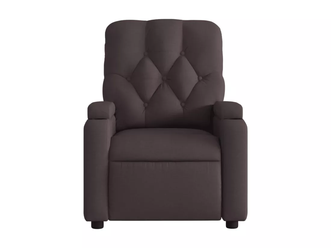Fauteuil inclinable Marron foncé Tissu