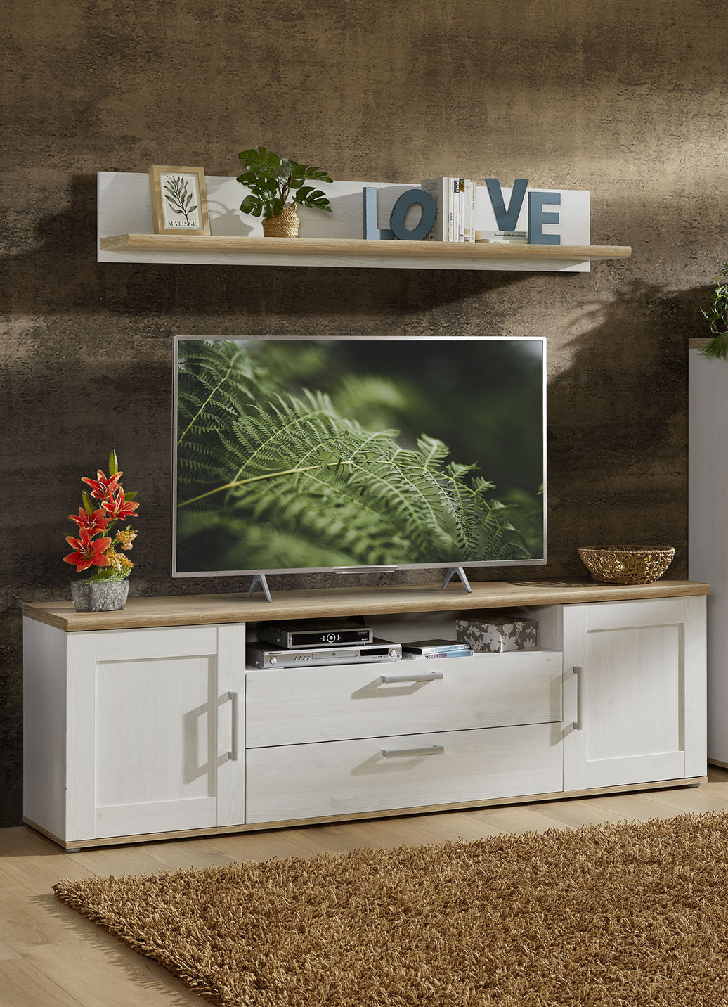 TV-Longboard mit Wandboard