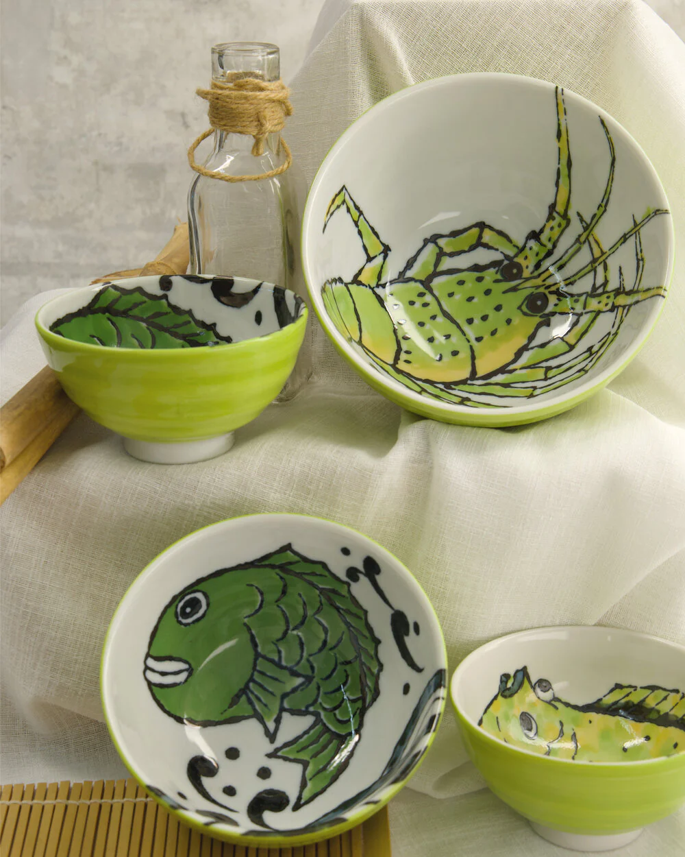Tokyo Design Studio  Seafood Rice skål, Lobster Green - Ø11,2 cm.