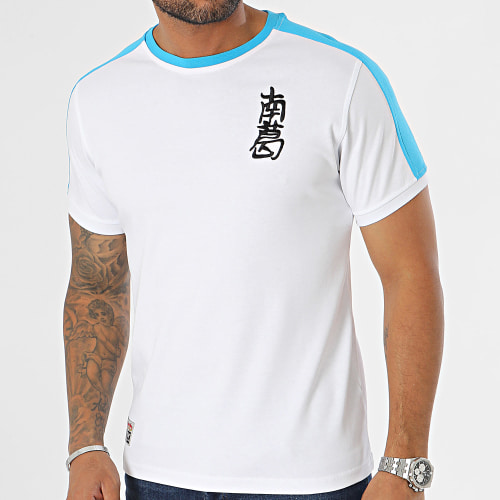 Tee Shirt Newpie OT11000 Blanc Bleu Clair