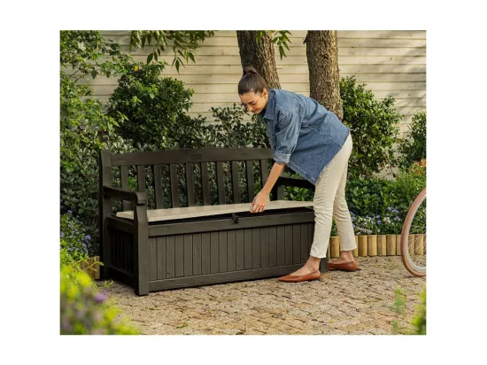 Banc de jardin extérieur avec coffre de rangement GardenBench Box
