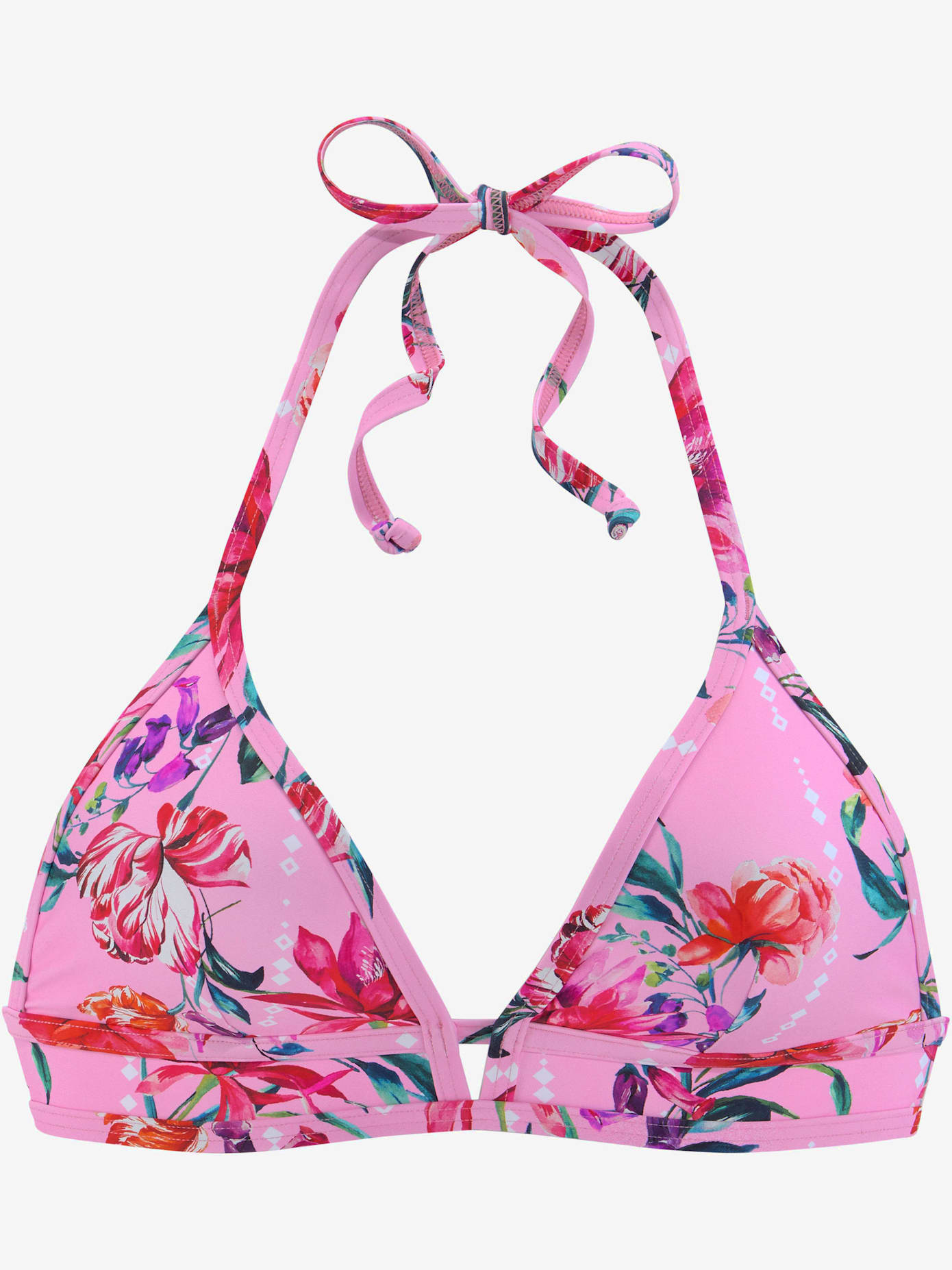 Haut de bikini triangle imprimé floral moderne