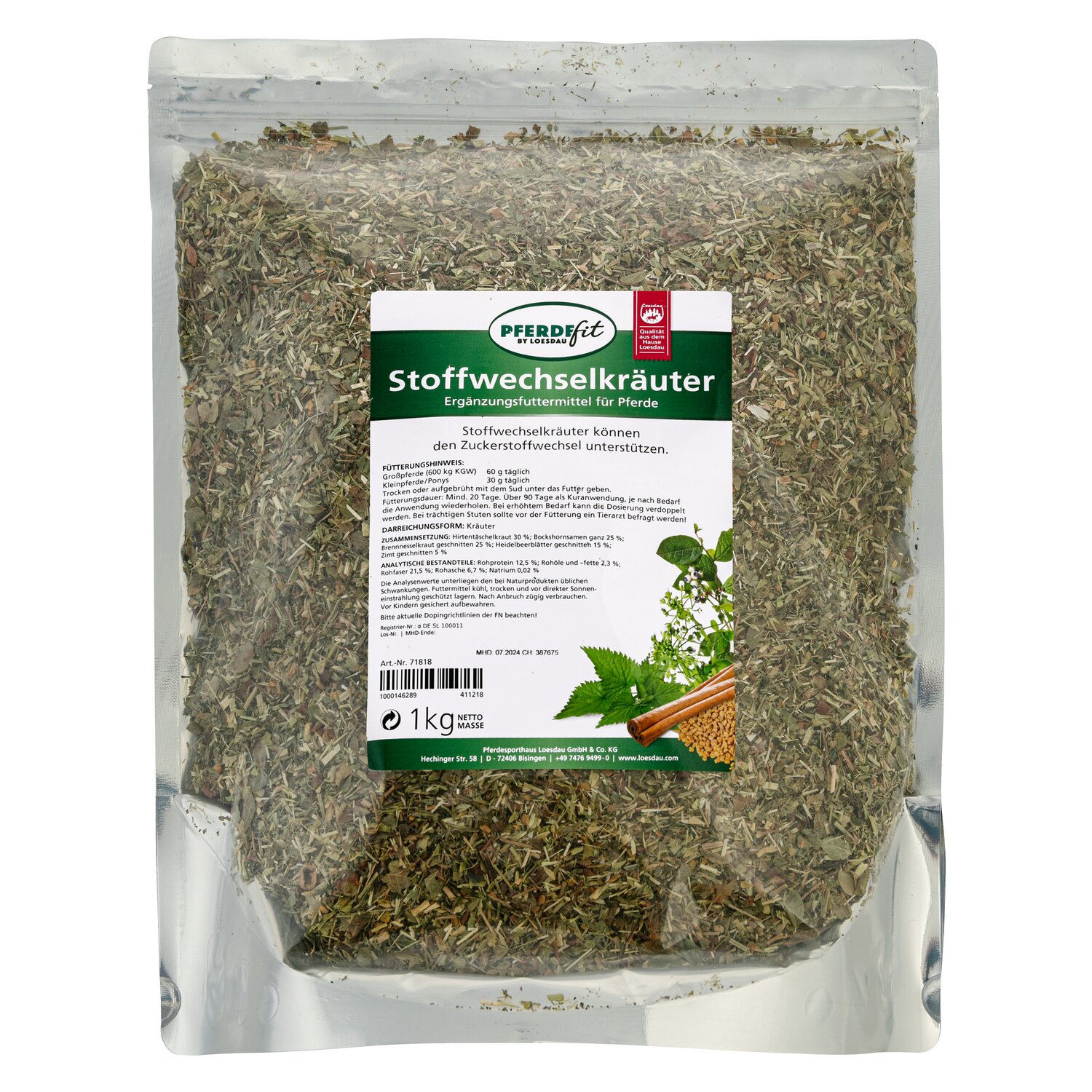 PFERDEfit by Loesdau Stoffwechselkräuter  - 1 kg