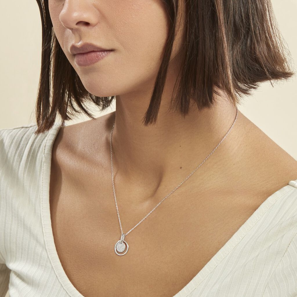 Collier Valerie Argent Blanc Oxyde De Zirconium