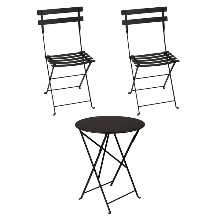 Fermob - Bistro Klapptisch   2 Klappstühle, lakritze