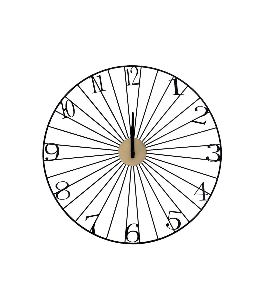 Paris Prix - Horloge Murale Design filaire 50cm Noir