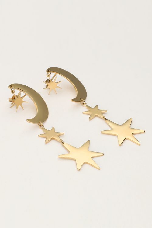 Starry oorhangers met maan & sterren