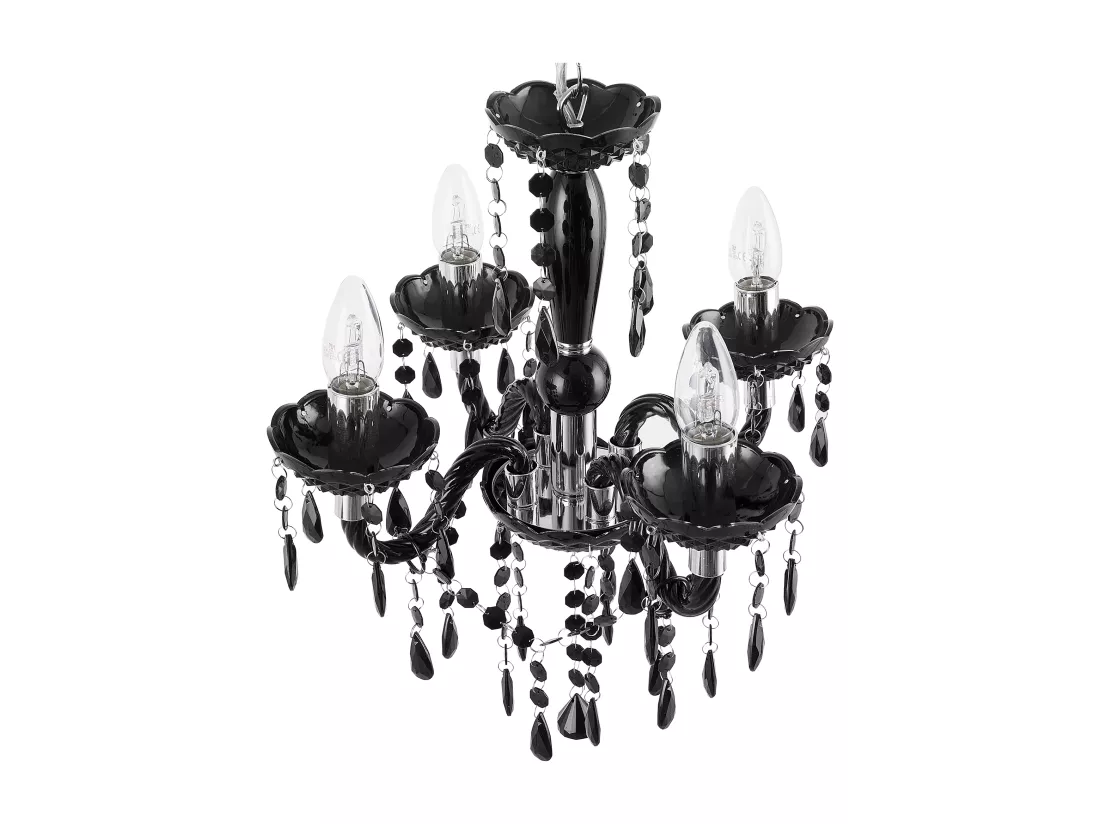 Lustre 4 ampoules noir KALANG