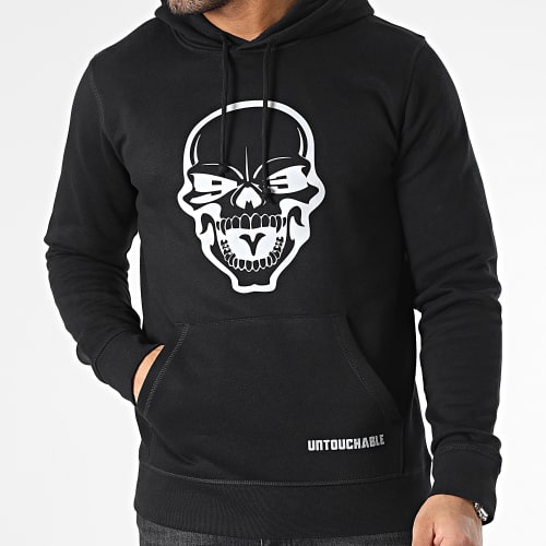 Sweat Capuche Skull Noir Blanc