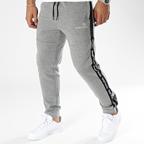 Pantalon Jogging A Bandes Side Fleece Gris